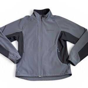 Starbucks Softshell Performance Jacket Men's XL Gray and Black Fitted Full Zip